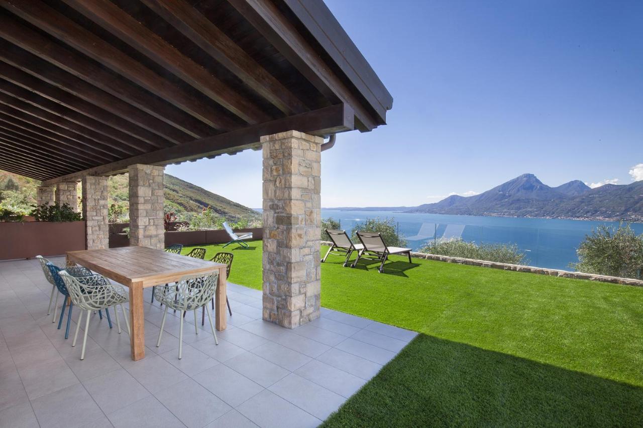Villa Divina - Apt Icona Con Piscina E Vista Lago Castelletto Di Brenzone Exterior foto