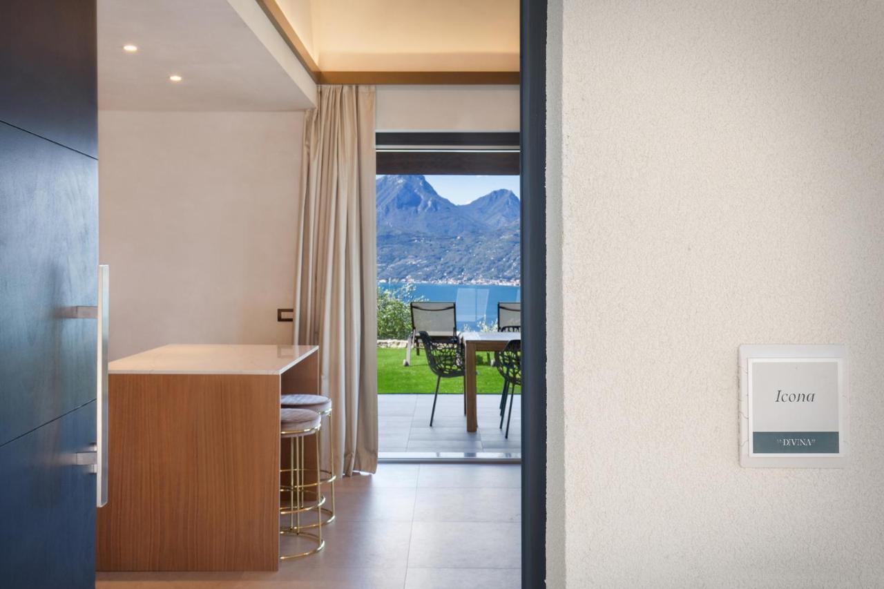 Villa Divina - Apt Icona Con Piscina E Vista Lago Castelletto Di Brenzone Exterior foto