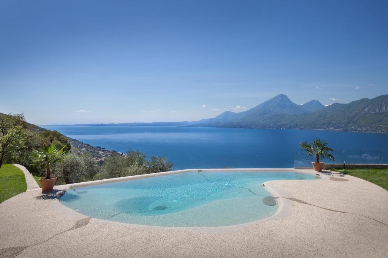 Villa Divina - Apt Icona Con Piscina E Vista Lago Castelletto Di Brenzone Exterior foto